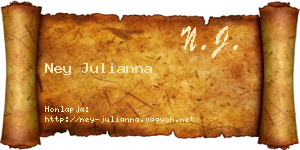 Ney Julianna névjegykártya